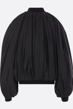Women BALENCIAGA draped bomber jacket in technical micro faille