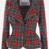 Women VIVIENNE WESTWOOD Drunken single-breasted jacket in tartan wool
