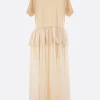 Women UMA WANG Dudi long dress in jersey and silk