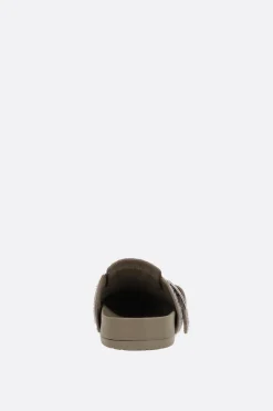 Women LOEWE Ease buckle flat mules in brushed suede