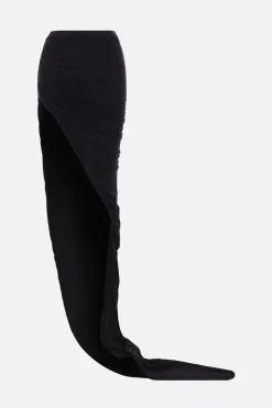 Women RICK OWENS Edfu long skirt in jersey with train
