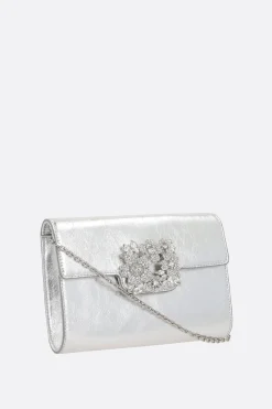 Women ROGER VIVIER Efflorescence mini clutch in laminated nappa