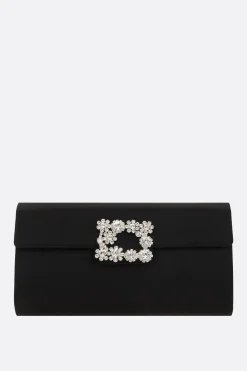 Women ROGER VIVIER Efflorescence satin clutch