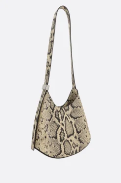 Women JIL SANDER Eldorado small hobo bag in python-printed leather