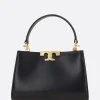 Women TORY BURCH Eleanor mini satchel in semi-gloss leather