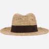 Women MAISON MICHEL Elias fedora hat in crocheted raffia