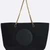 Women TORY BURCH Ella chain shopping bag in nylon