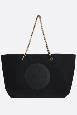 Women TORY BURCH Ella chain shopping bag in nylon