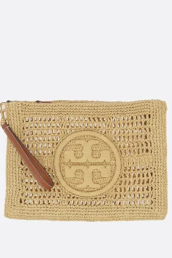 Women TORY BURCH Ella clutch in raffia