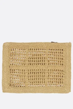 Women TORY BURCH Ella clutch in raffia