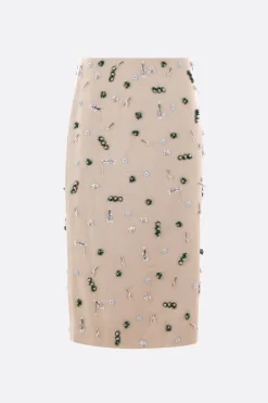 Women CHRISTOPHER ESBER Embla beaded canvas midi skirt