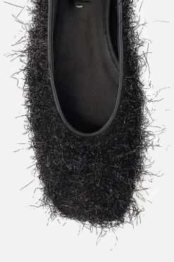 Women GIORGIO ARMANI - 10 CORSO COMO faux-fur fabric ballerinas