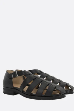 PARABOOT Ferret flat sandals in smooth leather