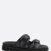 TOGA VIRILIS flat sandal in smooth leather with studs