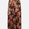 Women JUNYA WATANABE floral print wool blend pleated skirt