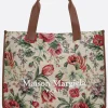 Women MAISON MARGIELA floral tapestry fabric large tote bag