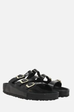 Women BIRKENSTOCK Florida Fresh flat sandals in shiny leather (Narrow Fit)