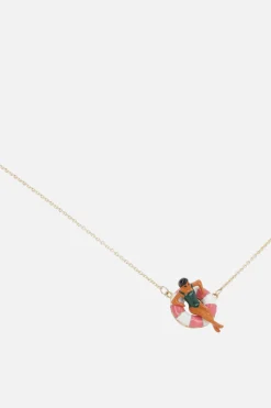 Women ALIITA Flotadora necklace in enameled yellow gold