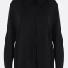 Women JIL SANDER fluid viscose shirt with ruffles
