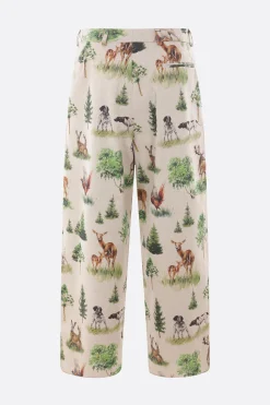 BLESS Forest Animals print canvas trousers