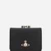 Women VIVIENNE WESTWOOD Frame small wallet in saffiano faux leather
