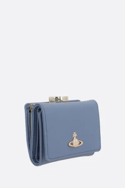Women VIVIENNE WESTWOOD Frame small wallet in saffiano faux leather