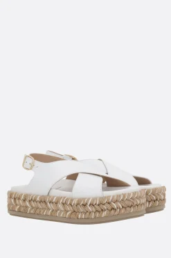Women PALOMA BARCELO' Francia platform sandals in soft nappa