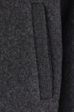 THOM BROWNE full-zip cardigan in wool fleece