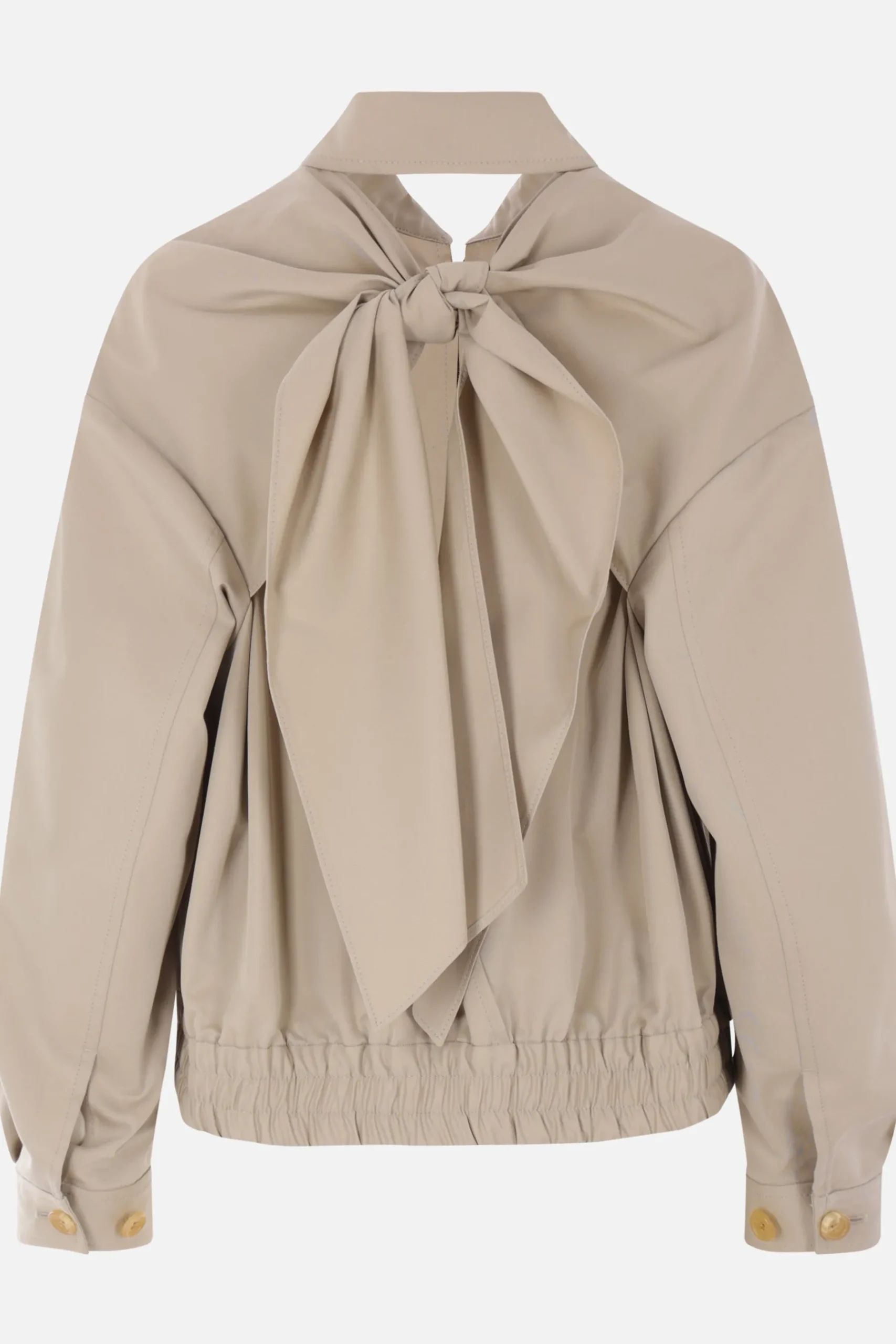 Women UNDERCOVER gabardine bomber jacket with bow
