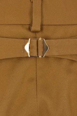 J.PRESS gabardine chino trousers with turn ups