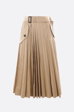 Women SACAI gabardine pleated skirt