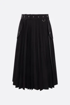 Women SACAI gabardine pleated skirt