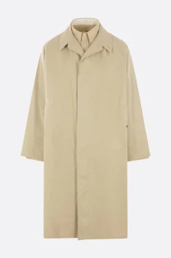 MAISON MARGIELA gabardine trench coat with shirt-style insert