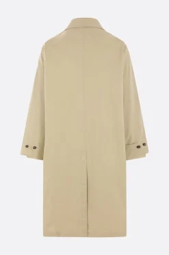 MAISON MARGIELA gabardine trench coat with shirt-style insert