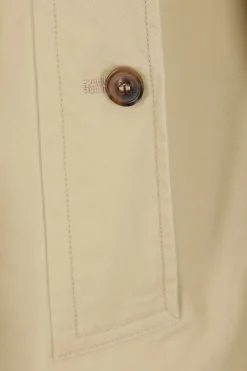 MAISON MARGIELA gabardine trench coat with shirt-style insert