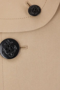 Women SACAI gabardine trench coat with nylon vest