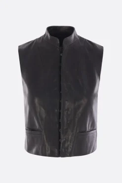 Women ANN DEMEULEMEESTER Gia single-breasted vest in nappa