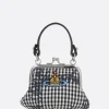 Women VIVIENNE WESTWOOD Gingham fabric mini granny with chain