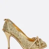 Women ALL IN glitter leather pumps