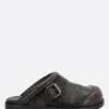 Women ACNE STUDIOS glossy leather mules with buckle-detail