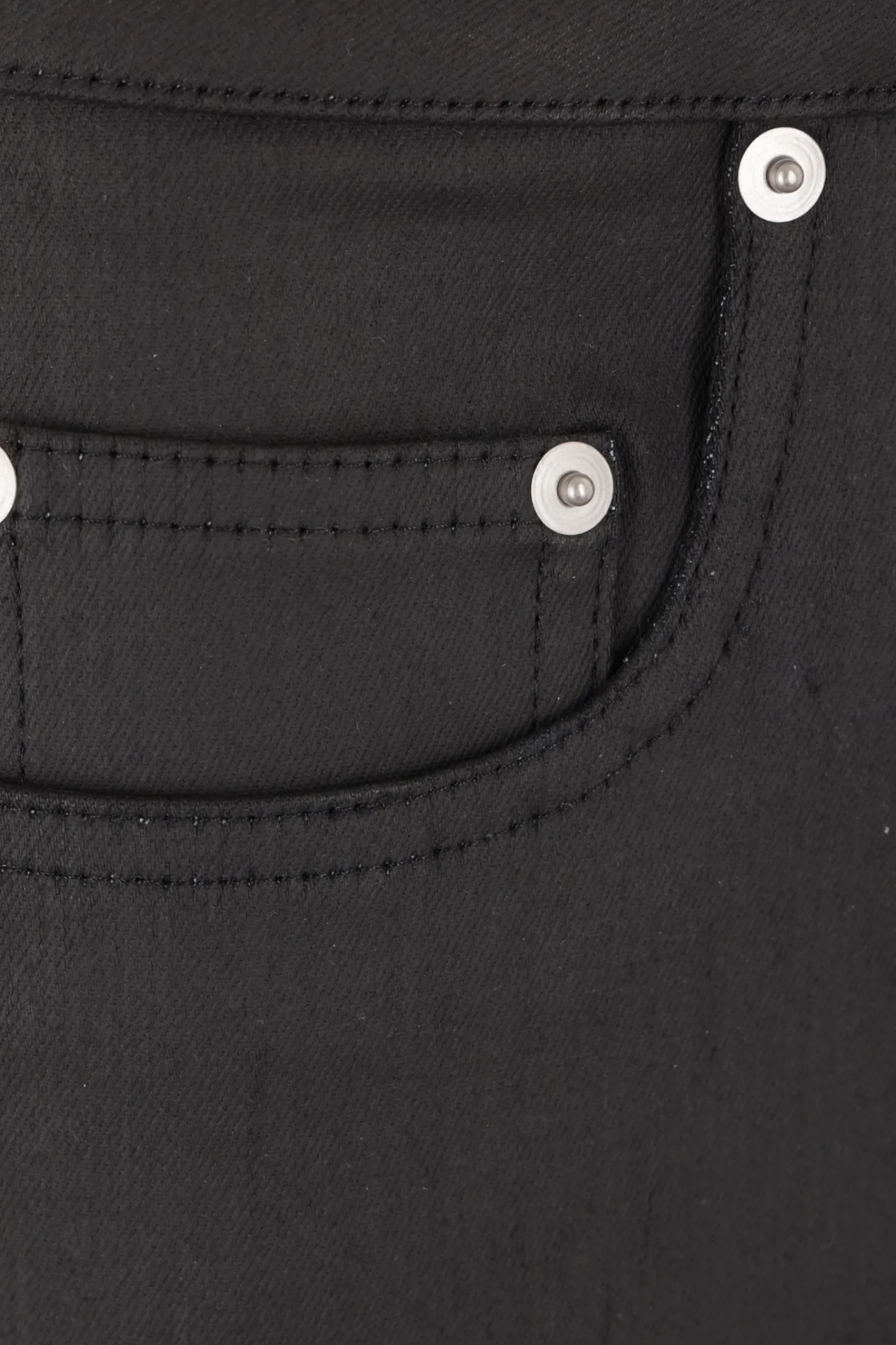 Women RICK OWENS Godet coated denim midi skirt