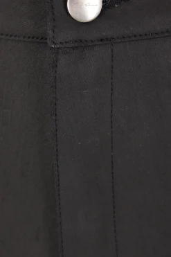 Women RICK OWENS Godet coated denim midi skirt