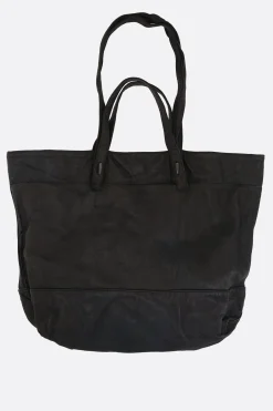 YOHJI YAMAMOTO grainy leather tote bag