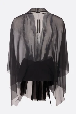 Women RICK OWENS Half Moon cape in chiffon