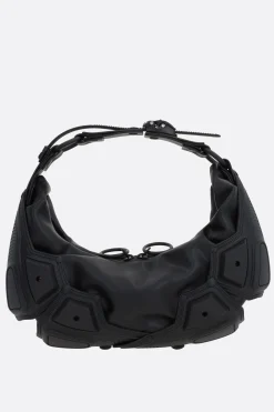 Women INNERRAUM Half Moon small shoulder bag in faux leather and rubber