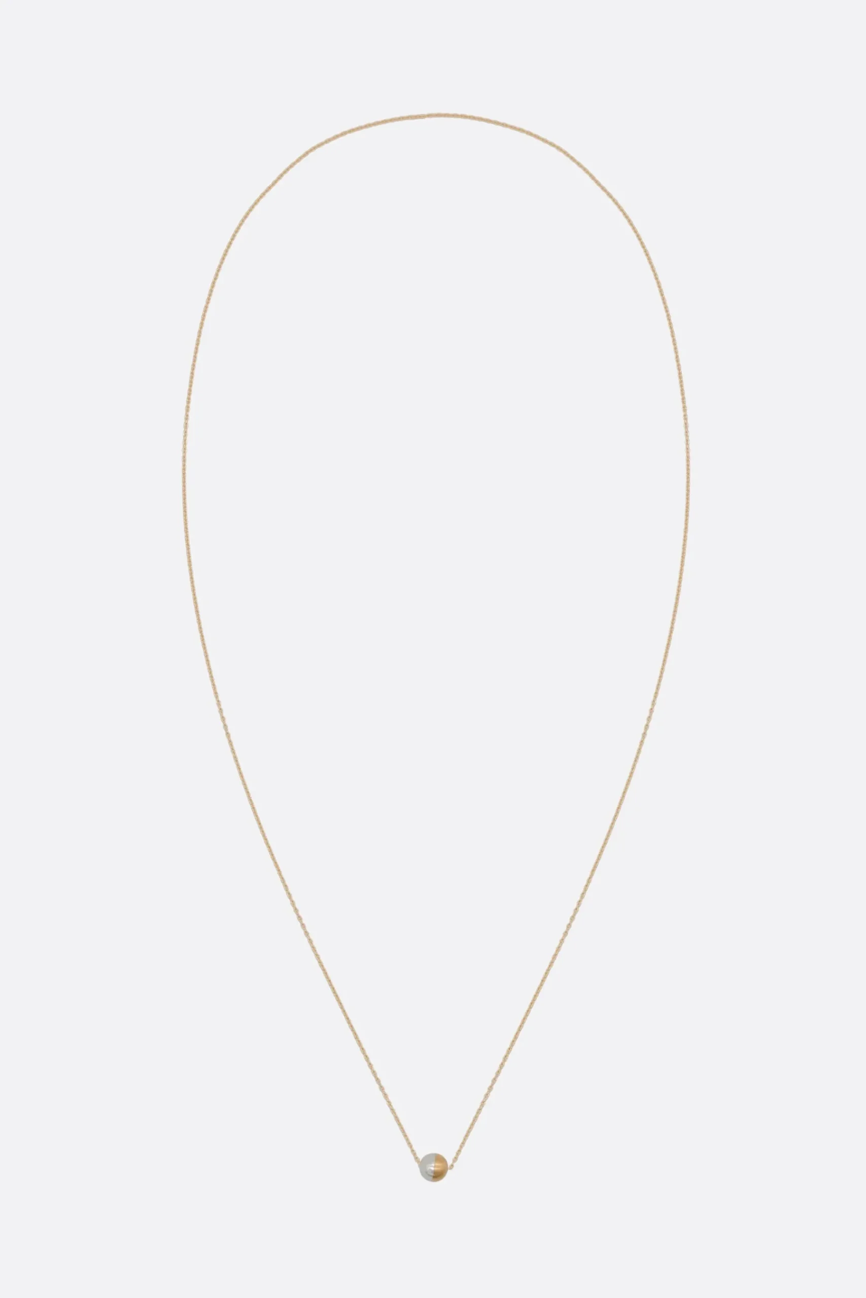 Women SHIHARA Half Pearl 90° chain necklace