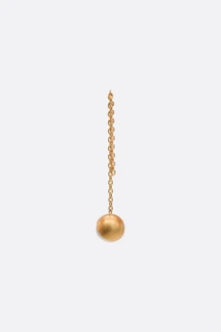 Women SHIHARA Half Pearl Chain 45° single earring