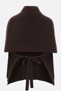 Women NICCOLÒ PASQUALETTI Halterneck ribbed wool cape