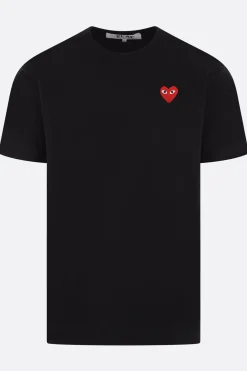 Women COMME DES GARÇONS PLAY Heart logo patch cotton t-shirt