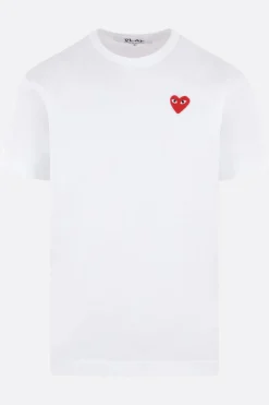 Women COMME DES GARÇONS PLAY Heart logo patch cotton t-shirt